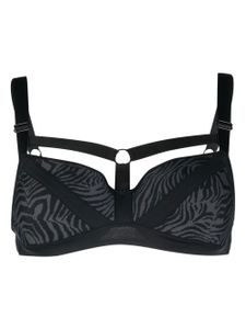 Marlies Dekkers soutien-gorge Wing Power à imprimé zébré - Noir