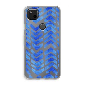 Blauwe pijlen: Google Pixel 4a Transparant Hoesje