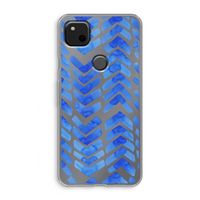 Blauwe pijlen: Google Pixel 4a Transparant Hoesje