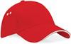 Beechfield CB15C Ultimate 5 Panel Cap - Sandwich Peak - Classic Red/White - One Size