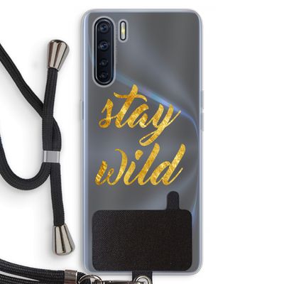 Stay wild: Oppo A91 Transparant Hoesje met koord