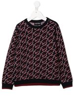 Emporio Armani Kids pull en intarsia - Noir