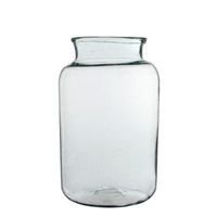 Cilinder vaas / bloemenvaas transparant glas 40 x 23 cm - thumbnail