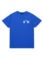 Nº21 Kids logo-print cotton T-shirt - Bleu - thumbnail