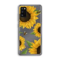 Sunflower and bees: Samsung Galaxy A41 Transparant Hoesje