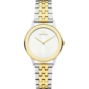 Danish Design IV95Q1288 Horloge Nostalgia 1988 staal goud-en zilverkleurig 29 mm