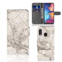 Samsung Galaxy A20e | Bookcase | Marmer Beige
