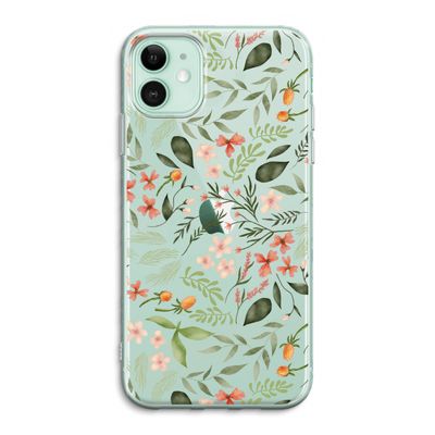 Sweet little flowers: iPhone 11 Transparant Hoesje