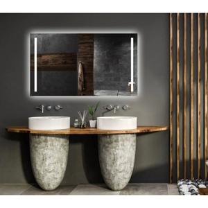 Badkamerspiegel Gliss Design Veri | 150x70 cm | Rechthoekig | Directe LED verlichting | Touch button | Met spiegelverwarming