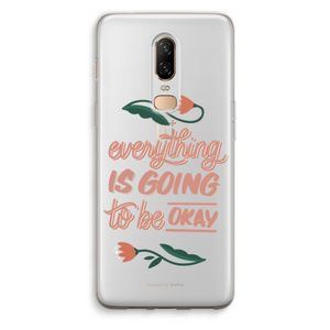 Optimistic flower girl: OnePlus 6 Transparant Hoesje