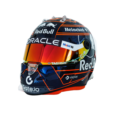 1:4 - Orange Lion Helm 2025 - Max Verstappen - Schaalmodel - Red Bull Racing