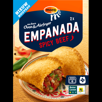 Mora Oven & Airfryer Empanada Spicy Beef 2x70g bij Jumbo