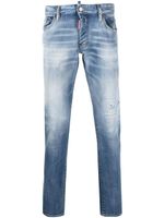 DSQUARED2 jean droit à logo brodé - Bleu