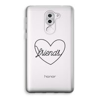 Friends heart black: Honor 6X Transparant Hoesje