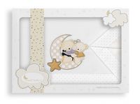 Interbaby beddengoed kinderwagen 106 x 72 cm katoen beige 3-delig - thumbnail