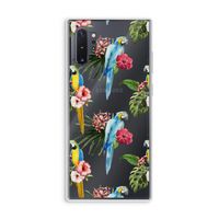 Kleurrijke papegaaien: Samsung Galaxy Note 10 Plus Transparant Hoesje