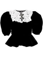 ANOUKI blouse bicolore à ornements en cristal - Noir ANOUKI blouse bicolore à ornements en cristal - Noir