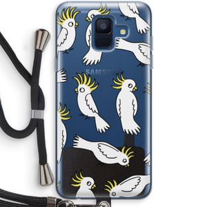 Papegaai: Samsung Galaxy A6 (2018) Transparant Hoesje met koord