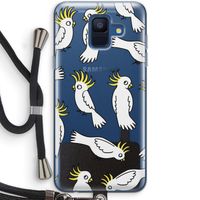 Papegaai: Samsung Galaxy A6 (2018) Transparant Hoesje met koord
