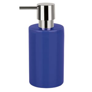 Spirella zeeppompje/dispenser Sienna - glans blauw - porselein - 16 x 7 cm - 300 ml   -