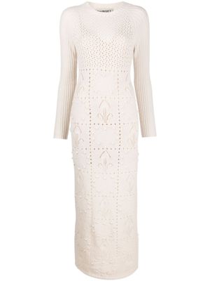 TWINSET x Marco Rambaldi robe en maille à coupe longue - Tons neutres