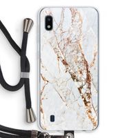 Goud marmer: Samsung Galaxy A10 Transparant Hoesje met koord