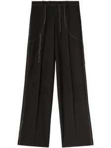 Off-White pantalon de costume à coutures contrastantes - Noir