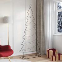 Metalen kerstboom met standaard Zwart 210 cm Staal Metalen kerstboom met standaard Zwart 210 cm Staal