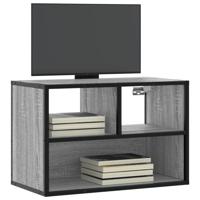 Tv-meubel 60x31x39,5 cm bewerkt hout metaal grijs sonoma eiken