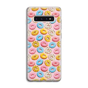 Pink donuts: Samsung Galaxy S10 4G Transparant Hoesje