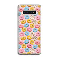 Pink donuts: Samsung Galaxy S10 4G Transparant Hoesje