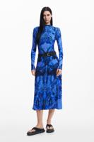 Vlinder midi-jurk - BLUE - XL