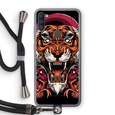 Tiger and Rattlesnakes: Samsung Galaxy A11 Transparant Hoesje met koord