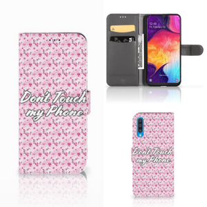 Samsung Galaxy A50 Portemonnee Hoesje Flowers Pink DTMP