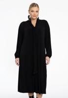 Yoek Jurk PLISSE | Zwart | Maat 42/44