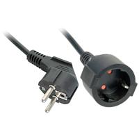 LINDY 30245 Stroom Verlengkabel Zwart 5 m H05VV-F 3G 1,5 mm²