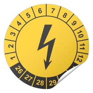 Keuringssticker elektrische keuringen Ø 40 mm - 600 stuks (op rol)