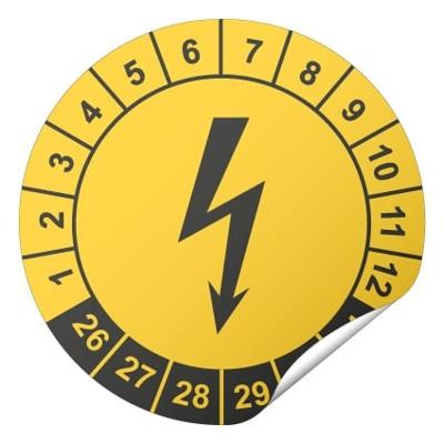 Keuringssticker elektrische keuringen Ø 40 mm - 600 stuks (op rol)
