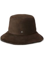 Maison Michel Fredo sheepskin bucket hat - Marron - thumbnail