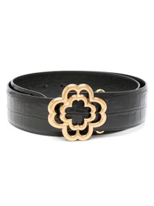 Maje ceinture embossée à boucle - Noir