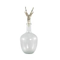 PTMD Ymon Gold clear glass karaf with reindeer top - thumbnail