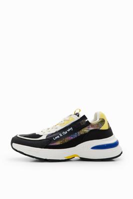 Runner sneakers met patch en rits - MATERIAL FINISHES - 41