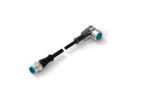 TE Connectivity 2-2273126-4 Sensor/actuator connector, geassembleerd M12 Aantal polen: 4 Stekker, recht, Bus, haaks 1.50 m 1 stuk(s) - thumbnail