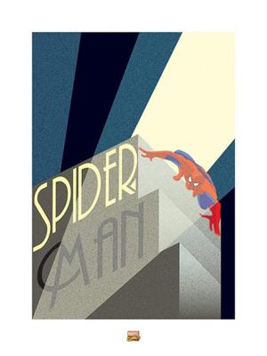 Kunstdruk Marvel - Deco Spider-Man - Building 60x80cm