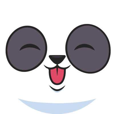 Panda-gezicht vinyl tapijt wit