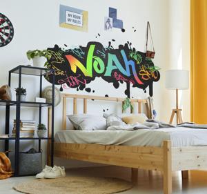 Muursticker naam graffiti