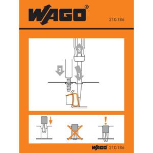 Wago 210-186 etiket Rechthoek Zwart, Oranje, Wit