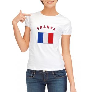 T-shirt met vlag Franse print voor dames