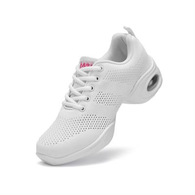 Zachte bodem mesh ademend moderne dansschoenen heightening schoenen voor vrouwen schoenmaat: 41 (876White)
