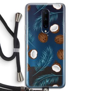 Kokosnoot roze: OnePlus 7 Pro Transparant Hoesje met koord